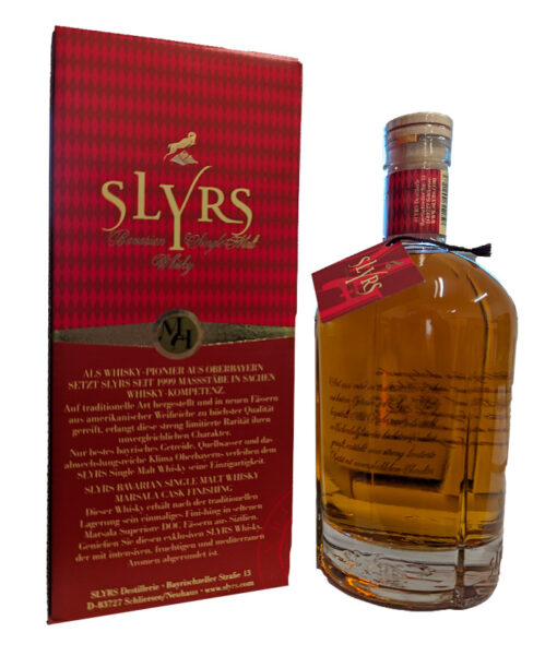 SLYRS Single Malt Whisky Marsala Cask Finish 46 07l GB back