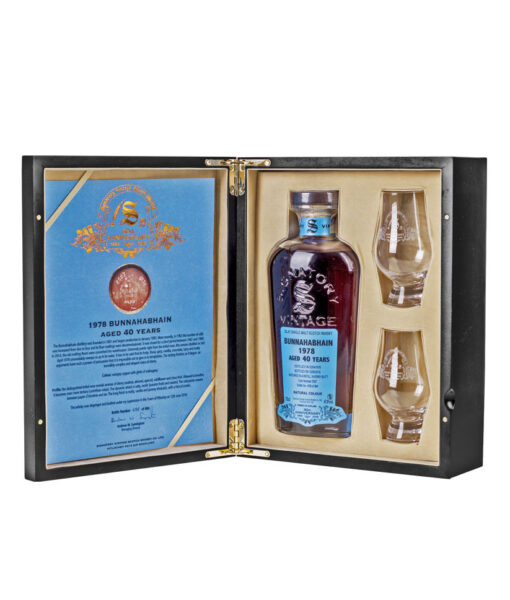 Signatory Vintage BUNNAHABHAIN 40 Years Old 30th ANNIVERSARY 1978 478 Vol. 07l in Holzkiste 2 poharral 4