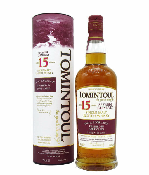 Tomintoul 15 Year OLD PORT CASKS Finish Limited Edition 2006 46 07l GB